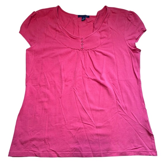Tommy Hilfiger Vintage Woman’s Coral Short Sleeve Top Tee Shirt Size Large - Picture 6 of 9